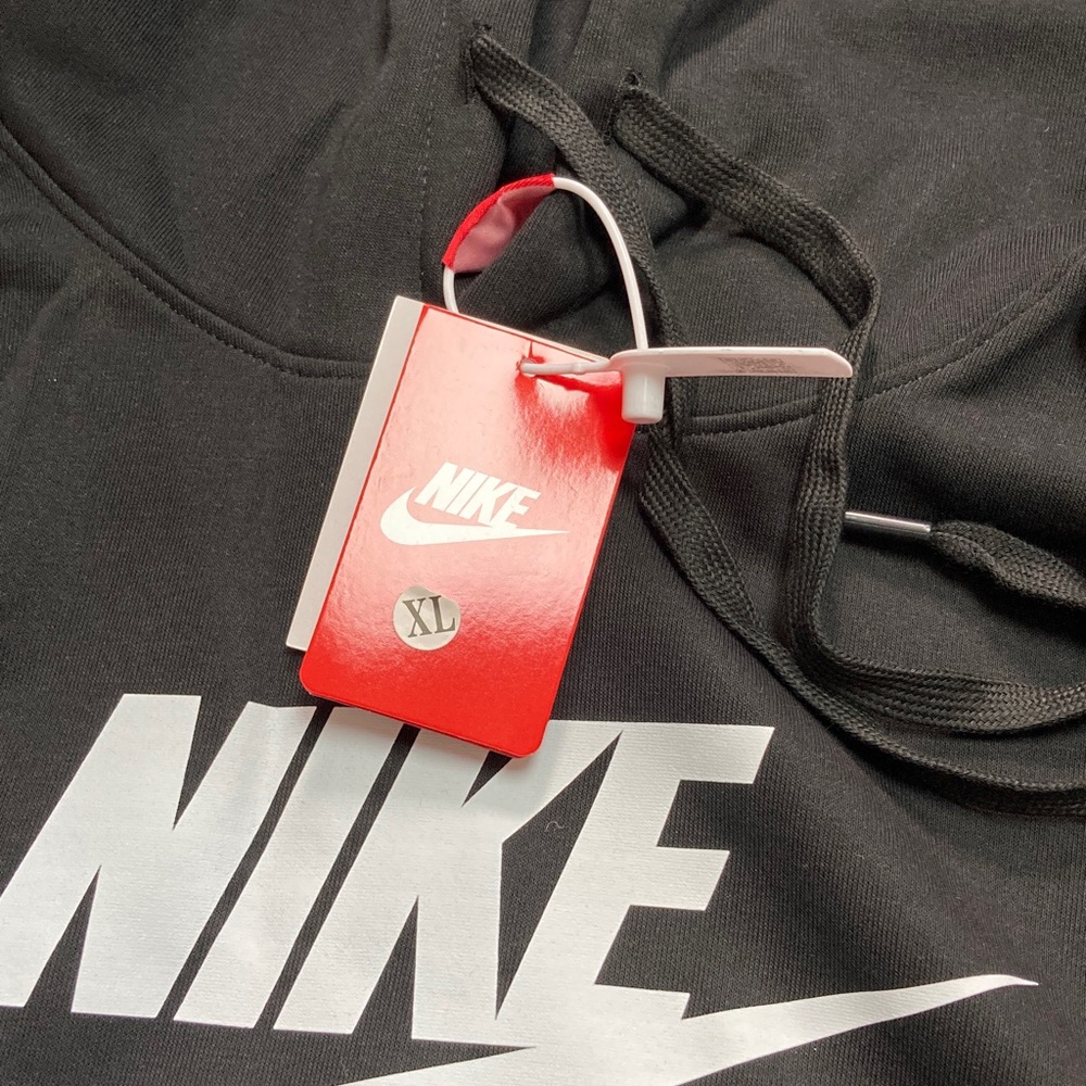 Nike Air Black Hoodie with White Accents - Picture 3 of 4